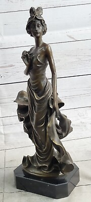 #ad Collectible Hand Made Woman Dancer Bronze Fashion Model Sculpture Art Deco $349.00