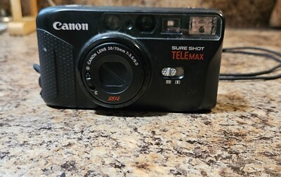 #ad Vintage Film Camera CANON Sure Shot TeleMax 35mm 38 70mm Lens Tested amp; Work $75.95