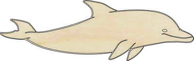 #ad Dolphin Laser Cut Wood Shape SEA49 $31.52