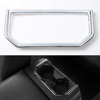 #ad Interior ABS Chrome Armrest box Cup Holder Trim Center Central For Ford F150 15 $14.99