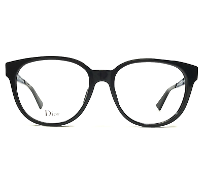 #ad Dior Eyeglasses Frames DioramaO2 CST Black Blue Diamonds Argyle Round 53 17 145 $139.99