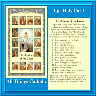 #ad Stations of the Cross Holy Card Catholic Holy Prayer Card $0.99