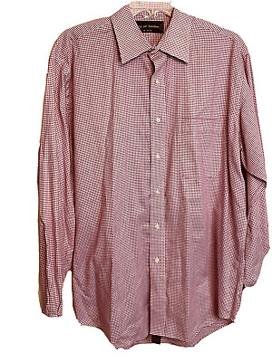 #ad City Of London Shirt Button Up Multi Color Cotton 16 x 34 35 $19.99