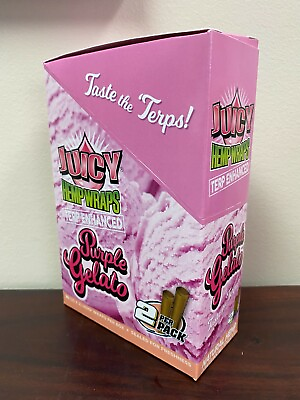 #ad Juicy Jay’s Wraps Terps Purple Gelato Full Box 25 2ct Packs $20.95