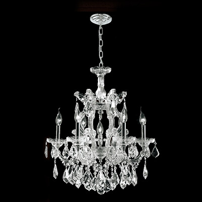 #ad Palace Maria Theresa 6 Light Crystal Chandeliers light Chrome $589.00