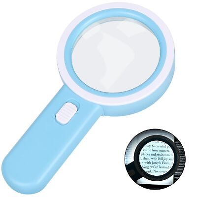 #ad Magnifying Glass with Light 30X Handheld Large Magnifying Glass 12 LED Illum... $19.68