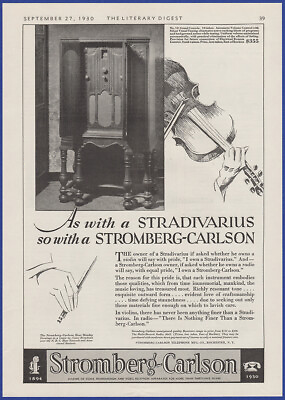 #ad Vintage 1930 STROMBERG CARLSON No. 12 Grand Console 10 Tube Radio 30#x27;s Print Ad $14.96