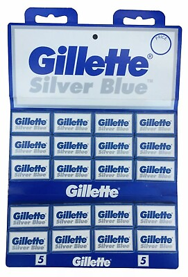 #ad 100 Gillette Silver Blue Double Edge Razor Shaving Blades 1Made In Russia $26.99