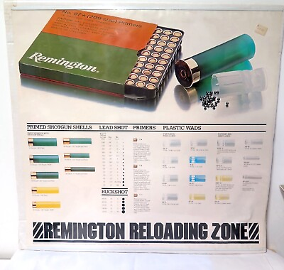 #ad Vintage Remington #x27;Reloading Zone#x27; Ammunition Shotgun Shell Reference Poster AU $150.00