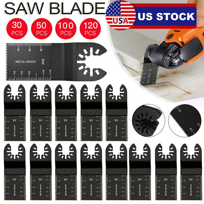 #ad 120x Oscillating Multi Tool Blade Saw Blades Wood Metal Cutter For Dewalt Fein $27.51