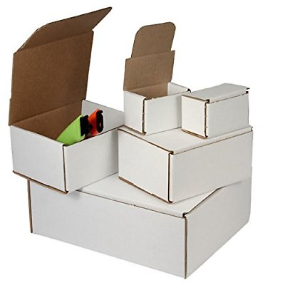 #ad White Corrugated Mailers MANY SIZES 50 100 200 Shipping Packing Boxes Box Mailer $40.00