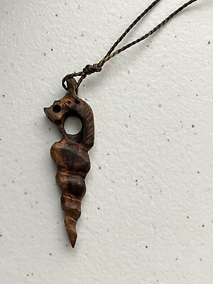 #ad Nyami Nyami African Pendant Necklace Carved Wood River God Good Luck Charm $19.99