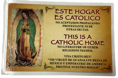 #ad Este hogar es Católico Laminada. This Is A Catholic Home Laminated $5.95