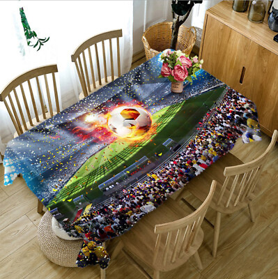 #ad 3D Cat Zebra Flowers Xmas Tablecloth Rectangular Table Cover Cloth Home Decor $36.99