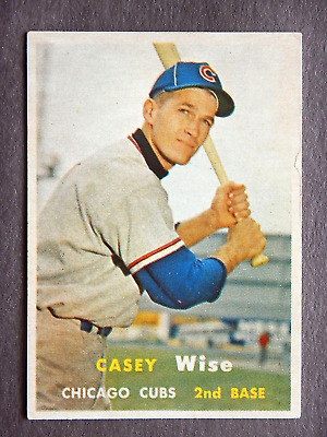 #ad Casey Wise #396 Topps 1957 Baseball Card Chicago Cubs VG $3.49