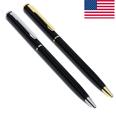 #ad Stainless Steel Ballpoint Pen Office Ball Point Writing Pen Student Stationery.. $1.83