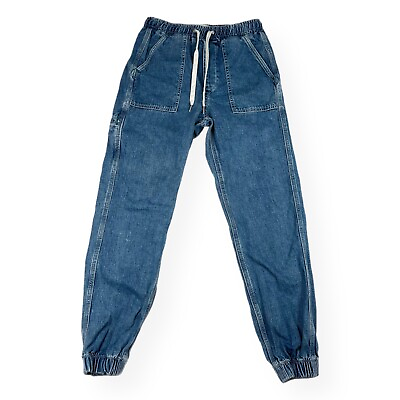 #ad Rag amp; Bone Jeans XS Denim Joggers Chester River Blue Medium Wash Pockets $44.95