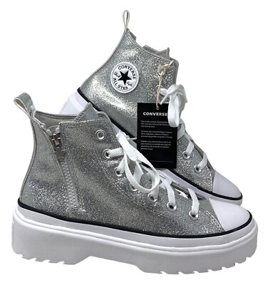 #ad Converse Chuck Taylor Lugged Lift Sneaker Kid Women Silver Shoes Casual A03010C $61.74
