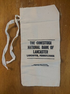 #ad The Conestoga National Bank Of Lancaster PA Deposit Bag $5.20