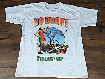 #ad Vtg No Doubt Tour #x27;97 Tragic Kingdom Cotton White All Size Unisex Shirt J842 $18.09