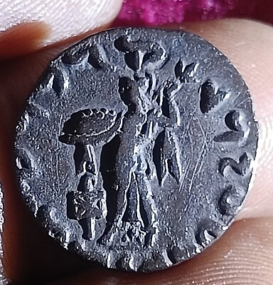 #ad INDIA Ancient Indo greek Apollodotus II 80 65 BC Authentic OLD Silver Drachma $75.00