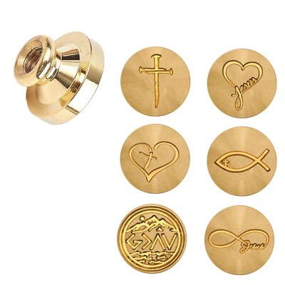 #ad Jesus Christian Wax Seal Stamp Brass Head Replacement 25mm Gold Sealing Stamp $6.90