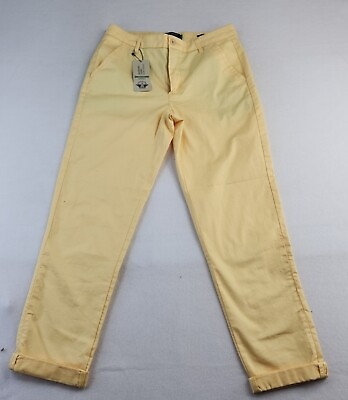 #ad Dockers Weekend Chino Slim Ankle Womans Yellow Pants Slacks Size 26 $16.19