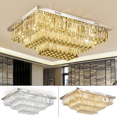 #ad #ad 3 Tier Crystal Chandeliers Lighting Ceiling Light Pendant Fixture Dining Room US $308.24