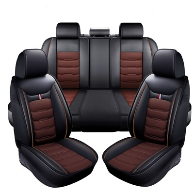 #ad For Toyota RAV4 Full Set Leather Car Seat Cover 5 Seat Front Rear Protectors $85.40