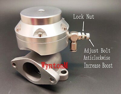#ad 38MM Wastegate Turbo Dump Valve 6 PSI W Boost Controller Silver TYPE II $65.00