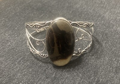 #ad Septarian Stone Gemstone Handmade 925 Sterling Silver Jewelry Cuff Bracelet $21.00