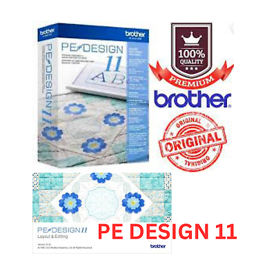 #ad Brother PE Design 11 Embroidery Software Full Version lifetime activation $15.99
