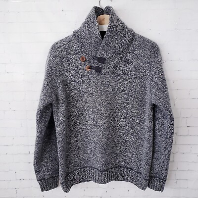#ad Fjall Raven Lada Sweater Mens Size M S Gray Heathered Knit Wool Fisherman $56.05