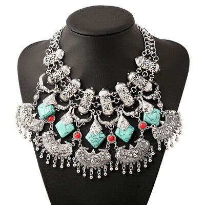 #ad Fashion Bohemia Pendant Choker Chunky Chain Women Bib Necklace Statement Jewelry $23.74