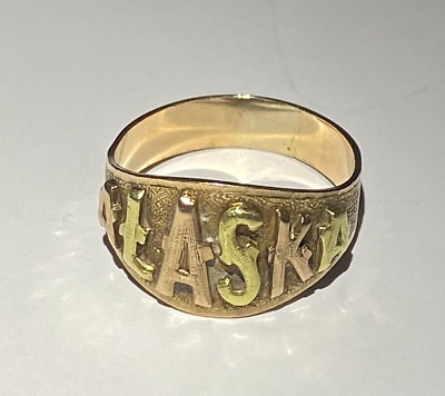 #ad Antique 14k Alaskan Gold ring rare find $700.00