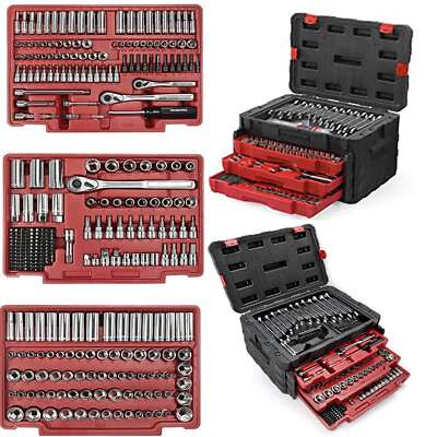 #ad WORKPRO 450 Piece Mechanics Tool Set Professional Tool Kit Heavy Duty Case Box $224.09