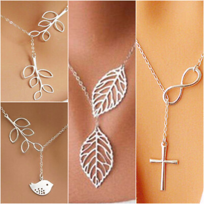 #ad 925 Silver Necklace Pendant Women Elegant Jewelry Anniversary Party Gift $1.37