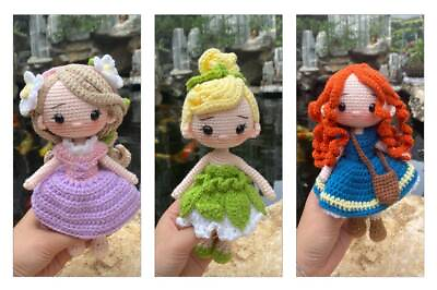 #ad Crochet Princess Plushie Handmade Princess crochet Little Princess crochet $97.00