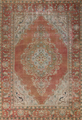 #ad Vintage Geometric Tebriz Oriental Area Rug 6x9 Handmade Wool for Living Room $450.00