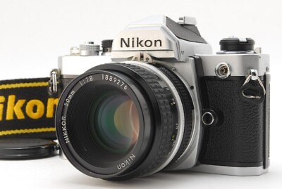 #ad Near Mint Nikon FM Silver 35mm Film Camera Ai 50mm f 1.8 JAPAN 1057 $249.99
