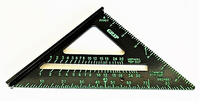 #ad #ad GRIP PROFESSIONAL HEAVY DUTY ALUMINUM MEASURING RAFTER PROTRACTOR SQUARE 30118 $14.99