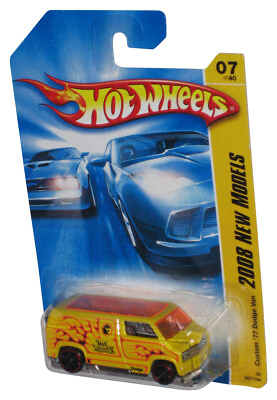 #ad Hot Wheels 2008 New Models Yellow Custom #x27;77 Dodge Van Toy 7 196 $10.98