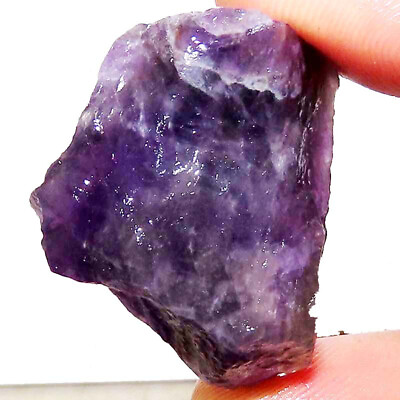 #ad 100% Natural 99.85Ct Gorgeous Purple Amethyst Faceted Rough 31X37X20mm Gemstone $10.11