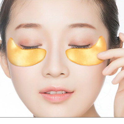 #ad 40Pcs Gold Crystal Collagen Eye Mask Patch Wrinkle Anti Aging Dark Circle Pads $15.10