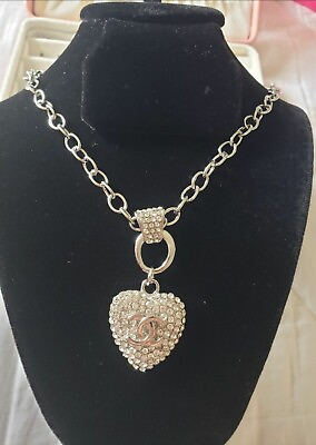 #ad FASHION Silver Necklace With Heart Pendant $65.00