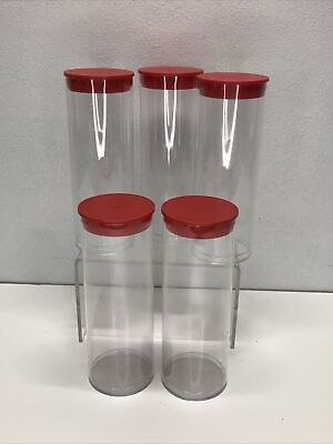 #ad Qty 5 Red Capsule Storage Tube for all quot;Hquot; Direct Fit Air Tite Coin Holders $17.88