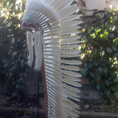 #ad Indian Chief Headdress Warbonet Handmade made from real feather $175.00