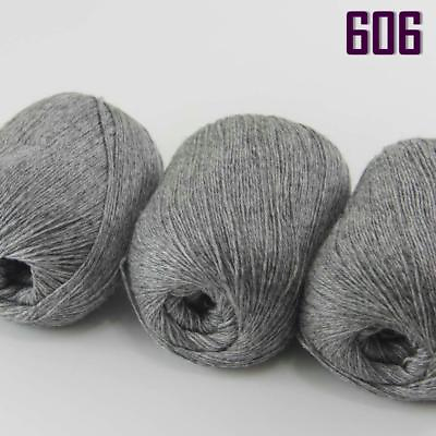 #ad Sale New 3 Balls x 50gr Luxurious Soft Mongolian Pure Cashmere Hand Knit Wool 06 $19.36