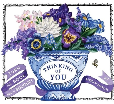 #ad Gift Book Card Thinking of You Turn This Book Into A Bouquet Hard Cover $11.99