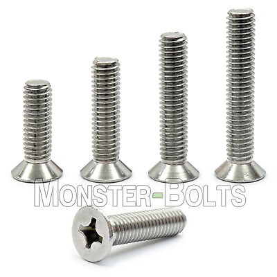 #ad M5 Stainless Steel Phillips Flat Head Countersunk Machine Screws A2 18 8 DIN 965 $5.64